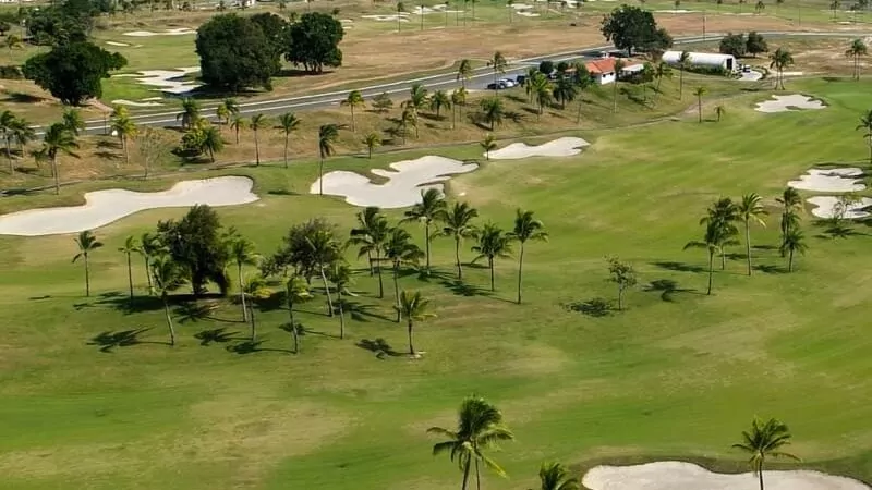 View of Panama City Beaches region and the ocean