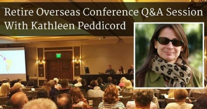 Kathleen Peddicord speaking at the Retire Overseas Conference.