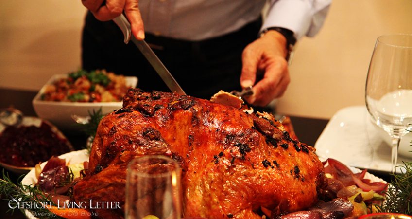 A turkey dinner for thanksgiving can be as easy as doing it back home...depending where you are.
