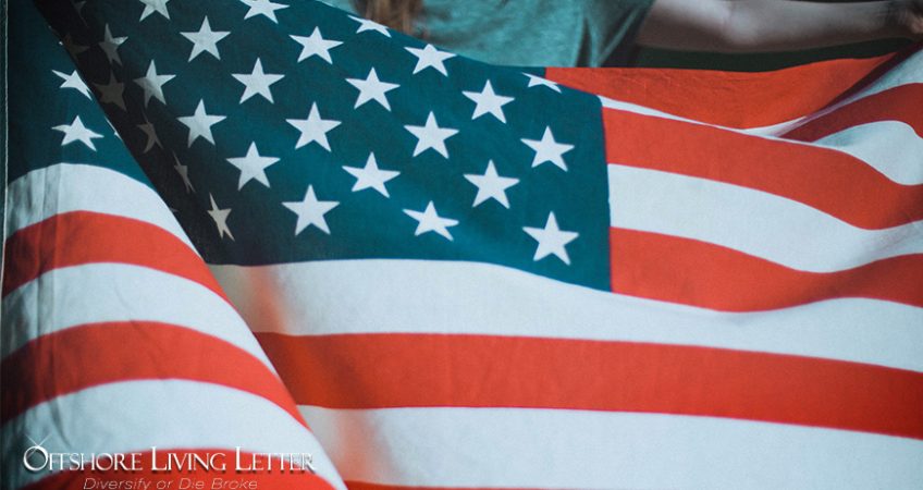 us flag holding girl repatriating funds overseas