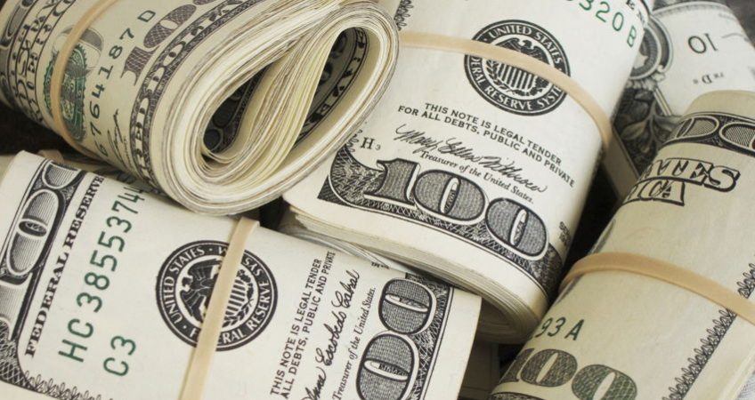 rolls of 100 dollar bills
