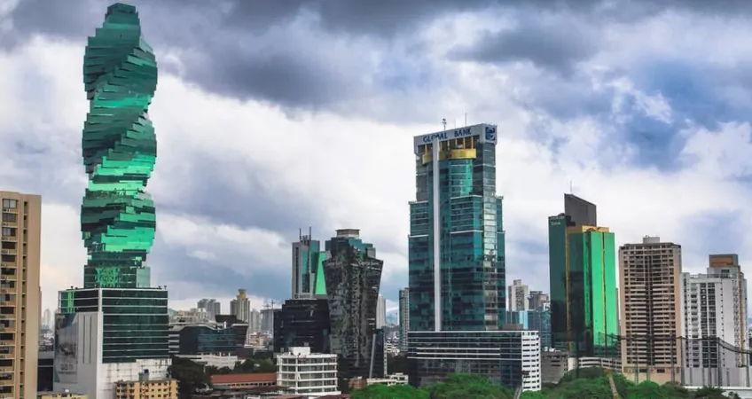 Panama City Skyline residential and banking towers