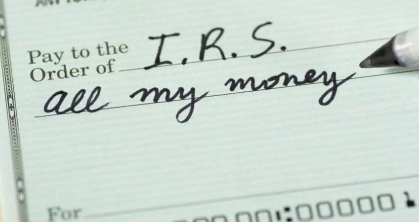 check to pay irs all money