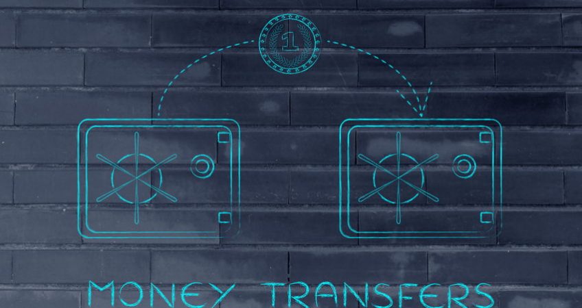 diagram showing money being transferred