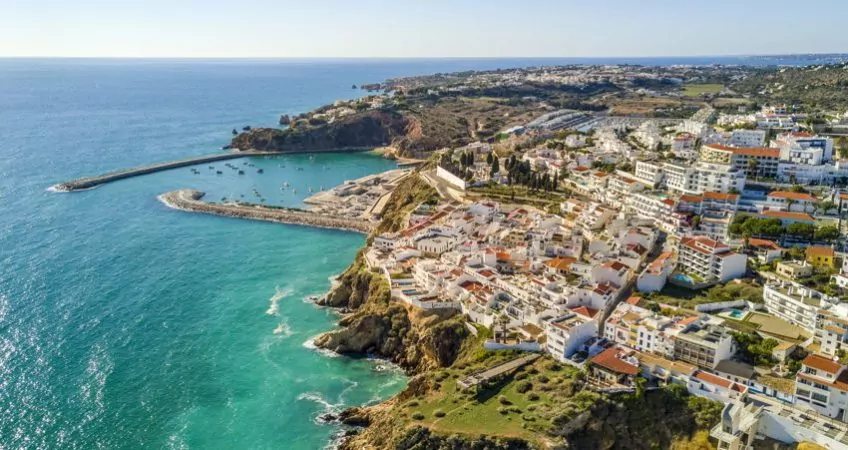 Aerial view of the algarve portugal