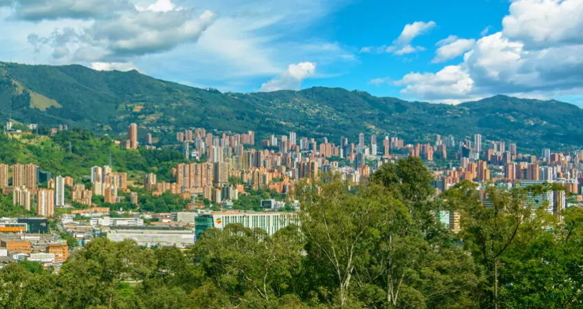 view across medellin colombia