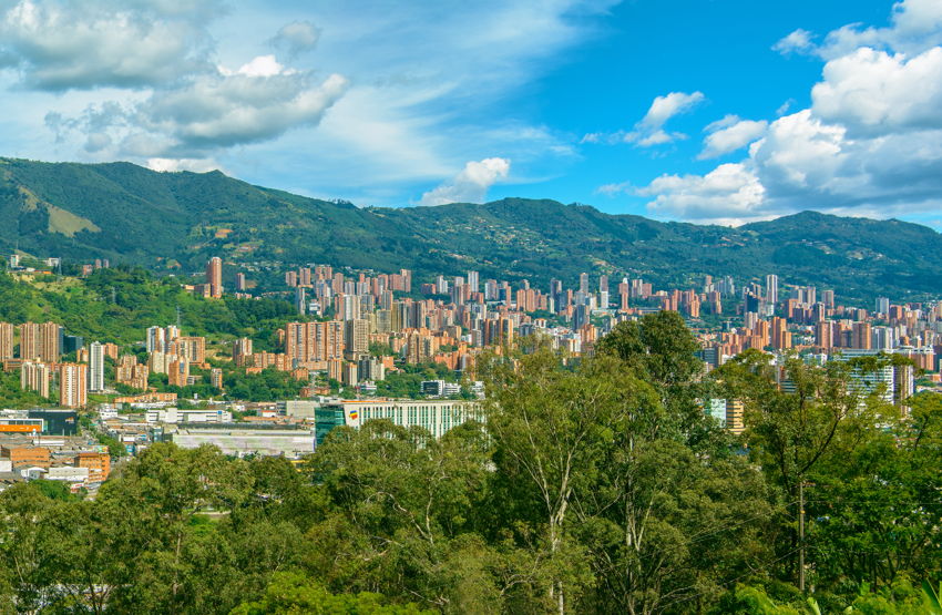 view across medellin colombia