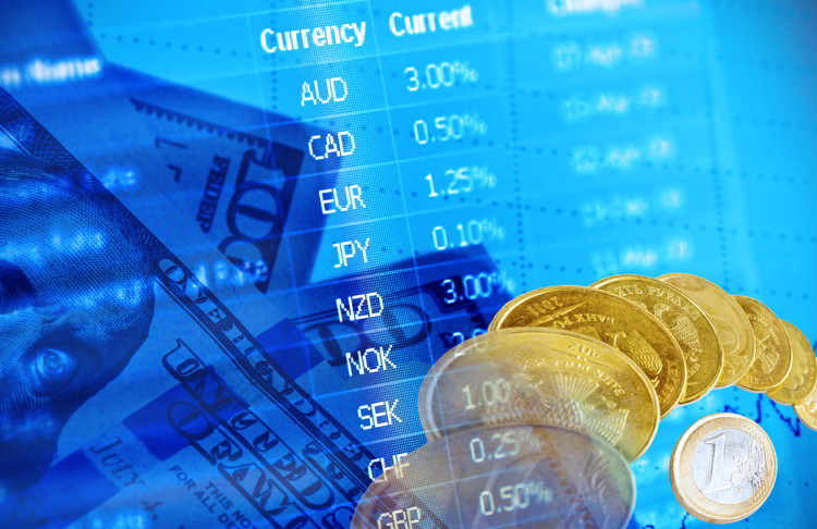 Collage for financial market concept