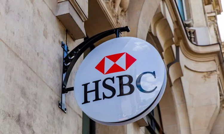 HSBC bank in Paris, France.