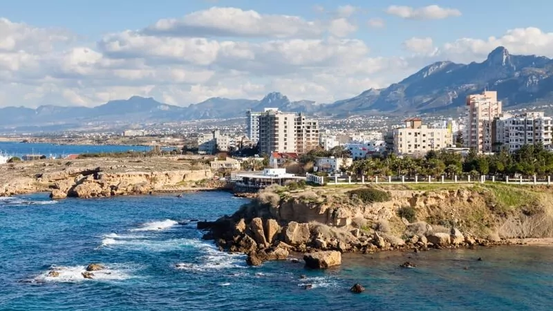 The Kyrenia coastline in the Turkish Republic of Northern Cyprus.