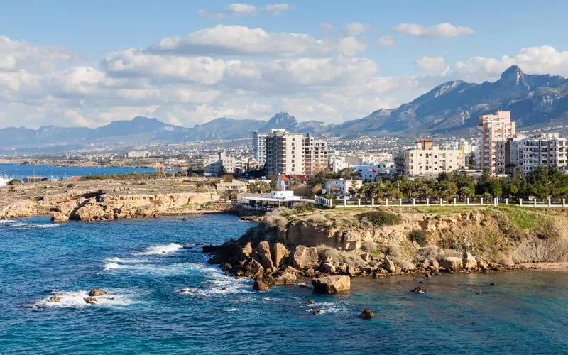 The Kyrenia coastline in the Turkish Republic of Northern Cyprus.