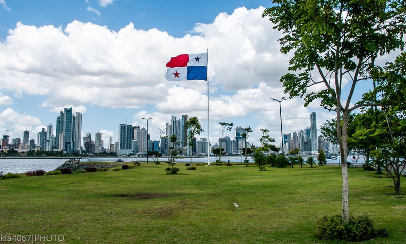 Panama City, Panama on a sunny day