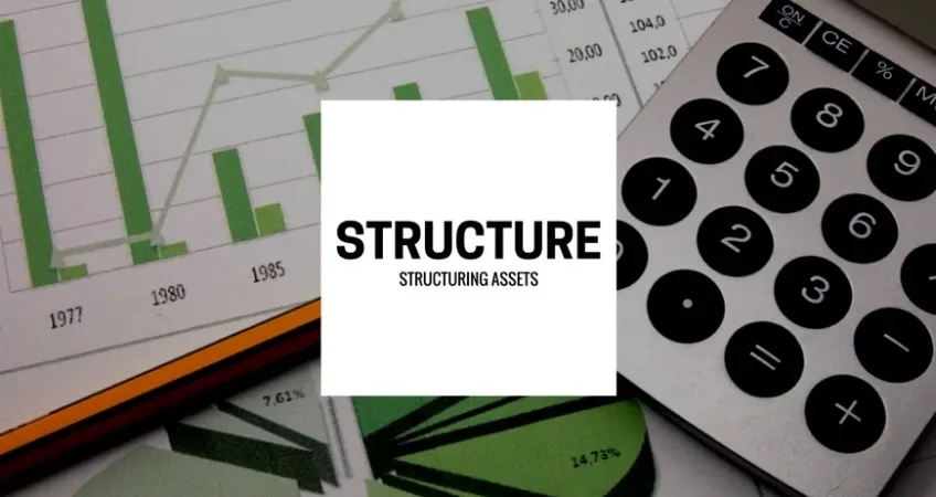 An asset portfolio with graphs of each set of asset structures.