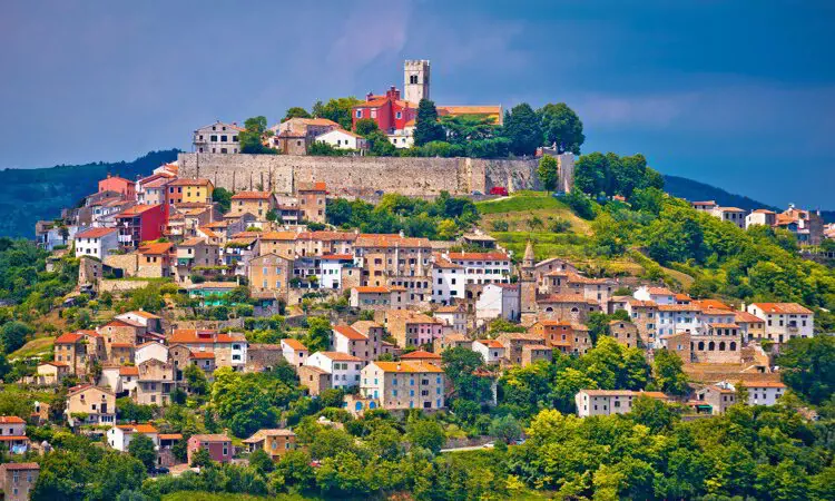 Town of Motovun on picturesque hill, Istria, Croatia.