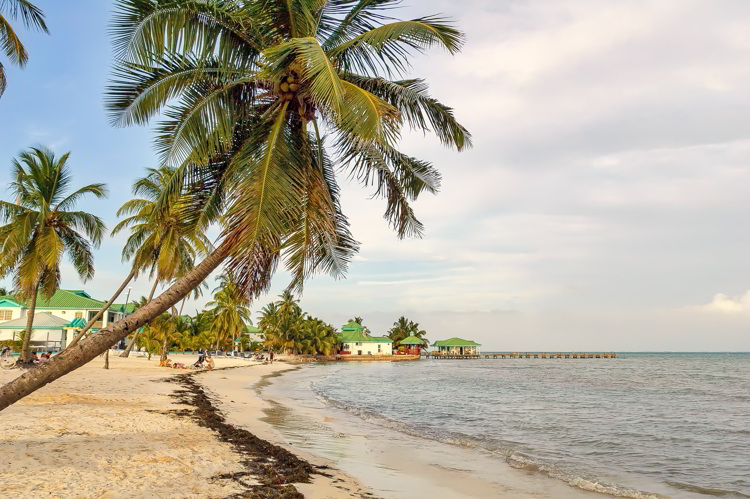 A beach in Belize