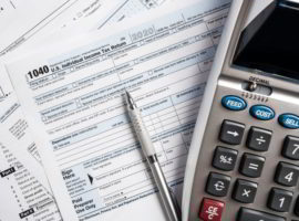 United States tax forms with calculator