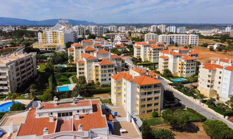 General view of apartments for rent in Portimao, Algarve, Portugal