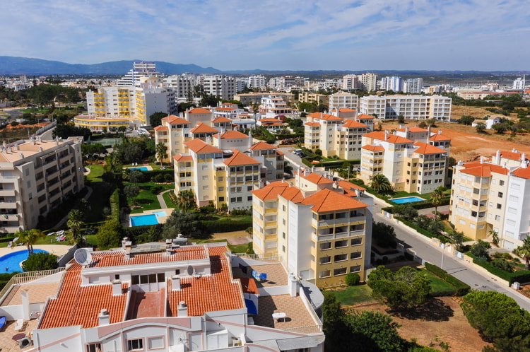 General view of apartments for rent in Portimao, Algarve, Portugal
