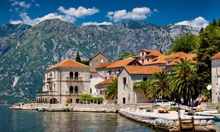 Perast town in Montenegro