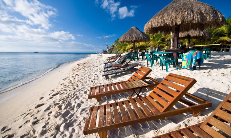 Beach on the Mexican Caribbean