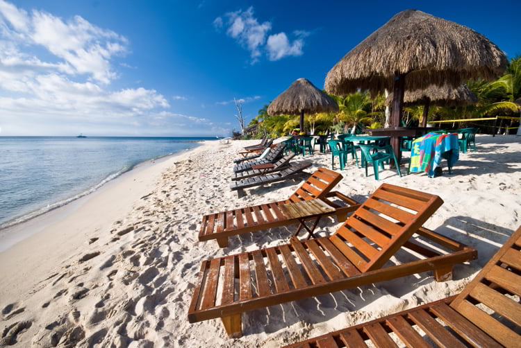 Beach on the Mexican Caribbean