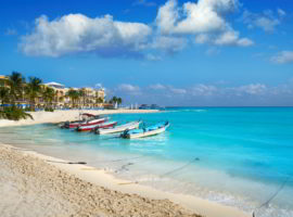 Playa del Carmen beach in Riviera Maya, Mexico