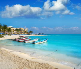 Playa del Carmen beach in Riviera Maya, Mexico