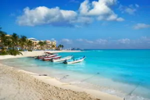 Playa del Carmen beach in Riviera Maya, Mexico
