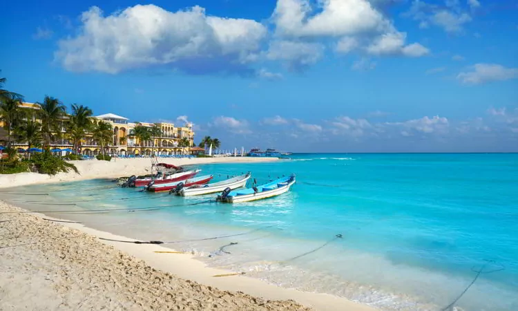 Playa del Carmen beach in Riviera Maya, Mexico