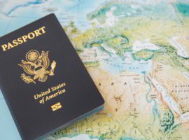US Passport on the world map