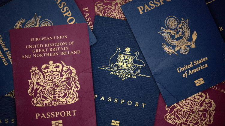 Assorted passports Landscape