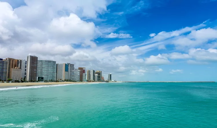 Beach of Fortaleza in Ceara state, Brazil