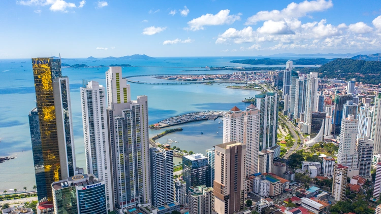 Aerial view of Panama City, Panama