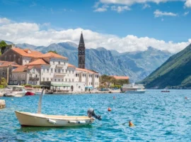 Historic town of Perast at Bay of Kotor in summer, Montenegro. golden visa options