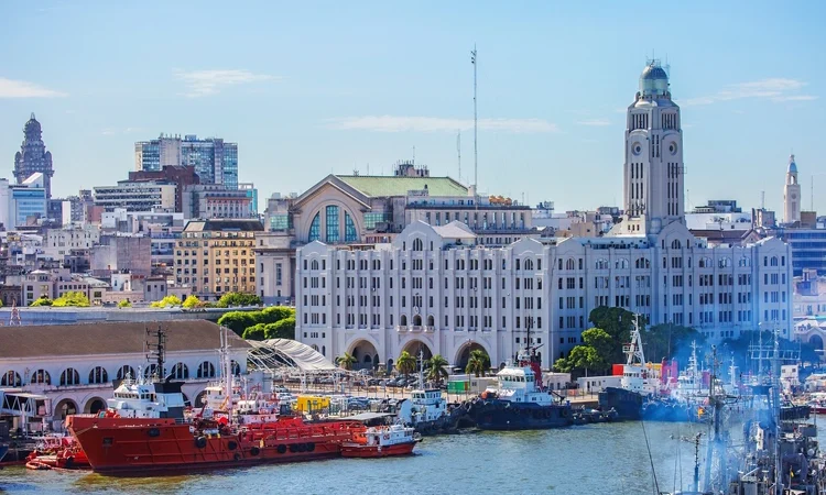 Montevideo, Uruguay, port. The port of Montevideo is the main commercial port of Uruguay