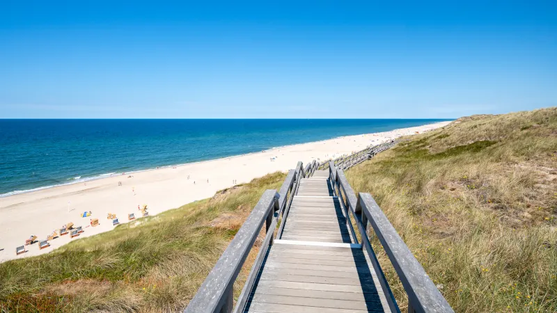 Path to the beach on the island of Sylt, Schleswig-Holstein, Germany