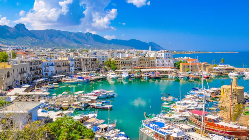Kyrenia Old Harbour view in North Cyprus
