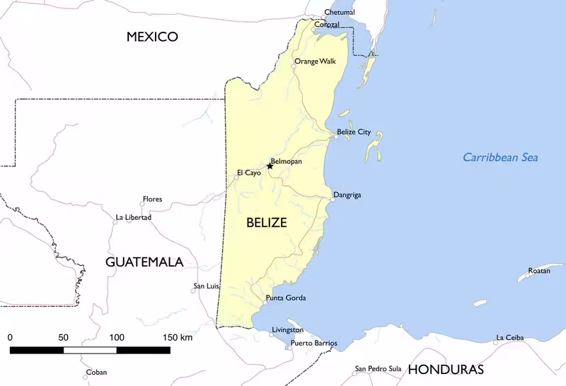 belize map