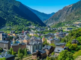 Aerial view of Encamp, Andorra