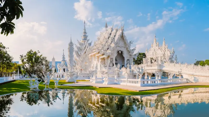 White Temple Chiang Rai Thailand, Wat Rong Khun, aka The White Temple, in Chiang Rai, Thailand.