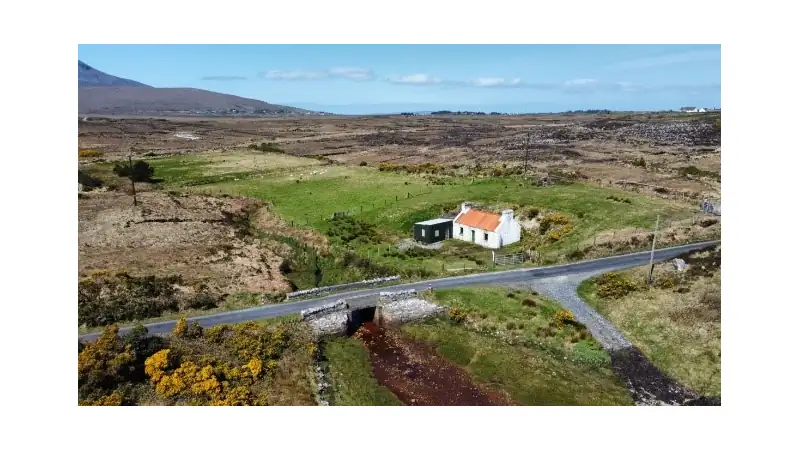 house beside a rural road on Achill Island, Ireland